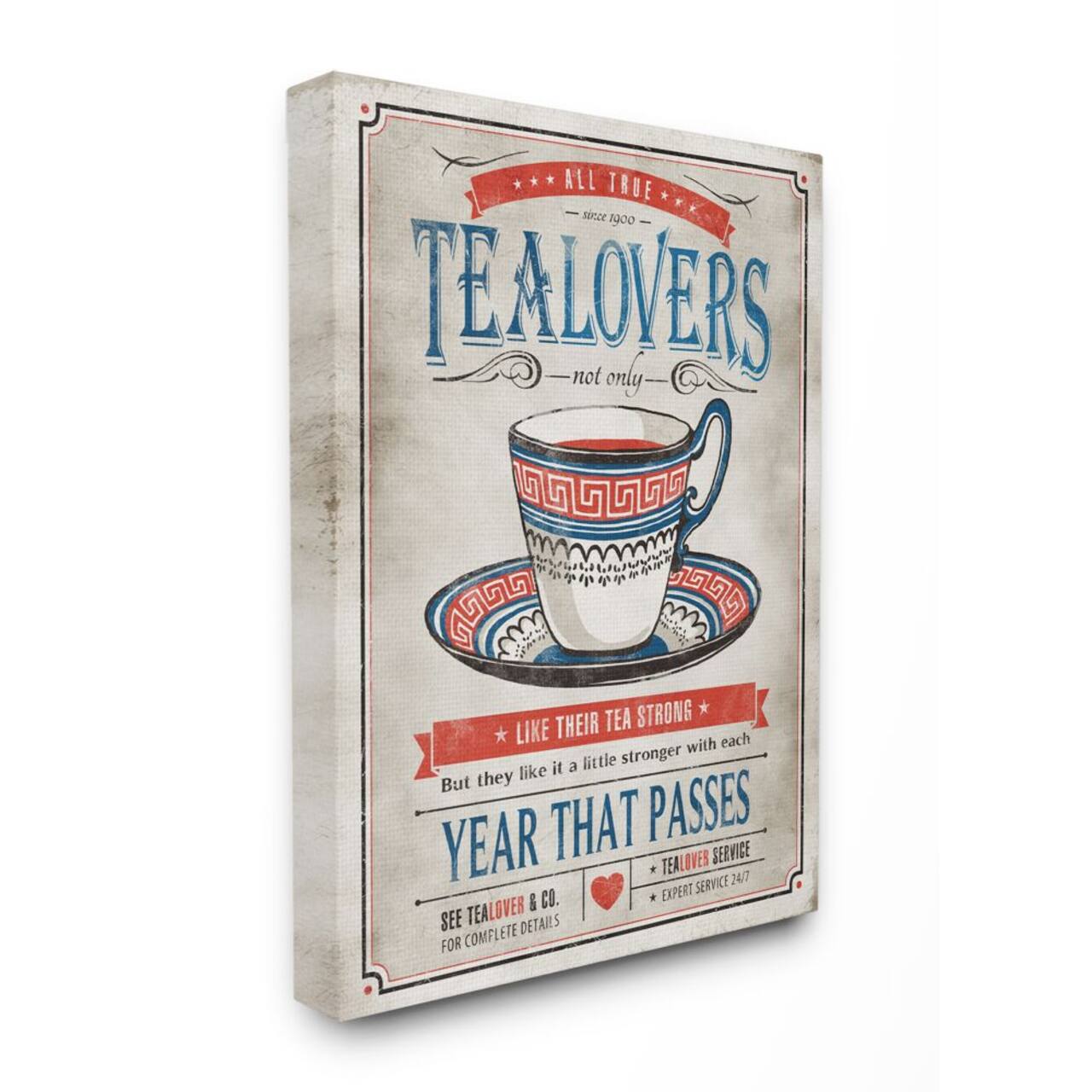 Stupell Industries Tea Lovers Vintage Comic Book Canvas Wall Art